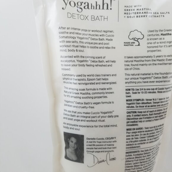 Yogahhh! Detox Bath Cuccio Somatology Post Workout Relaxing Body Soak Vegan 16oz - Picture 6 of 10